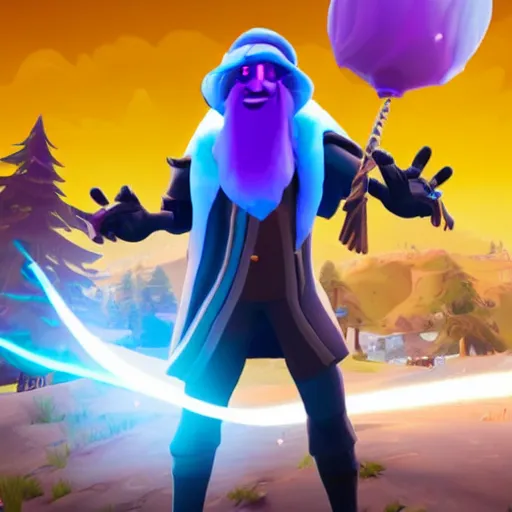 Image similar to bippadotta as a wizard, in fortnite