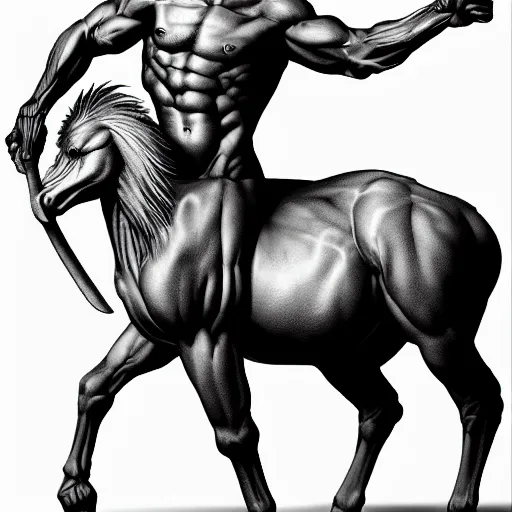 Prompt: centaur centaur centaur anatomy reference sheet, 8k, very detailed.