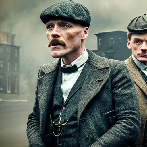 Prompt: a scene from the tv series peaky blinders. realistic.