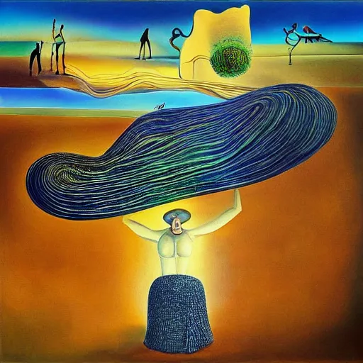 Image similar to An award winning painting called “a lucid dream”, in the style of salvador dali