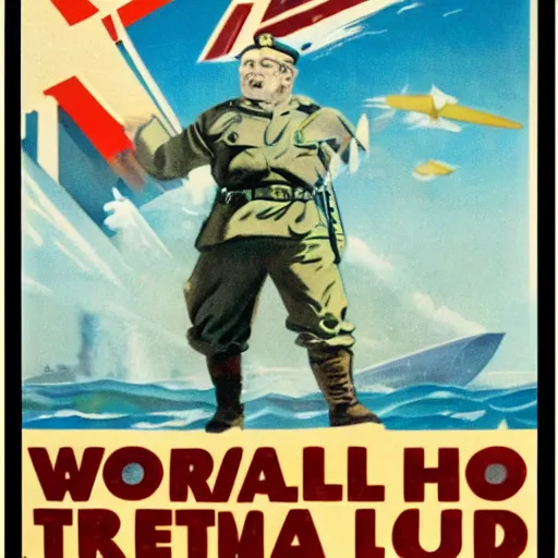 Image similar to a World War II propaganda poster for arch Linux