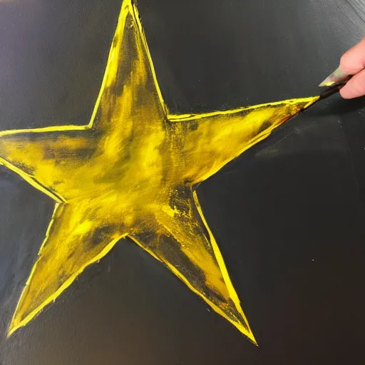 Prompt: A photo of a star while painting