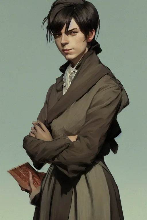 Image similar to cottagecore, man, Levi Ackerman, wearing a maid outfit.elegant. highly detailed, digital painting, artstation, concept art, smooth, sharp, focus, illustration. art by artgerm and greg rutkowski alphonse mucha and Marat Safin