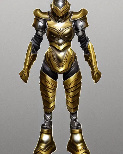 Prompt: medium armor, fantasy concept art, trending on artstation, shiny silver with gold trim, very flat shading, smooth lines, smooth contours, clean, symmetrical, front view, extremely high-quality, awesome, incredible, creative, the best