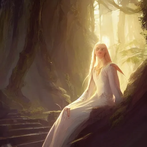 Prompt: A beautiful picture of galadriel by greg rutkowski and Kalin Popov, trending on artstation