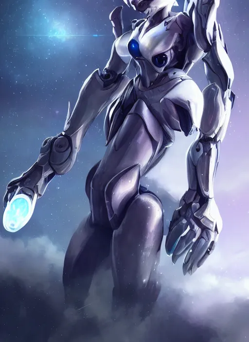 Prompt: cinematic shot, cosmic sized perfectly proportioned stunning beautiful anthropomorphic robot mecha female dragon, space background, larger than galaxies, holding milky way in hands, sleek silver armor, epic proportions, epic size, epic scale, ultra detailed digital art, furry art, macro art, dragon art, giantess art, warframe fanart, furaffinity, deviantart