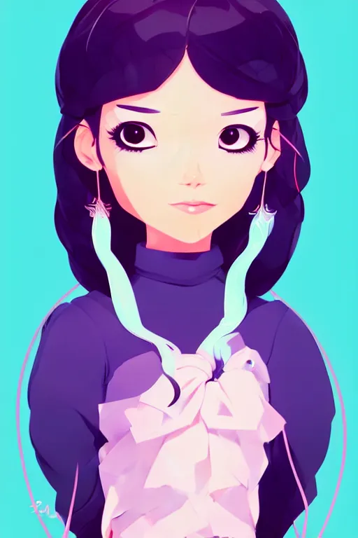 Prompt: fullbody portrait of a cute fantasy fashionable cartoon girl, clean cel shaded vector art. shutterstock. behance hd by lois van baarle, artgerm, helen huang, by makoto shinkai and ilya kuvshinov, rossdraws, illustration,