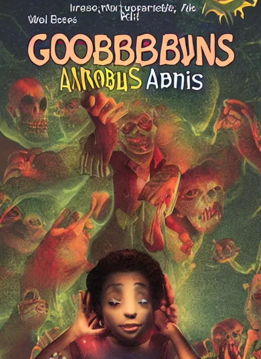 Image similar to goosebumps among us book cover