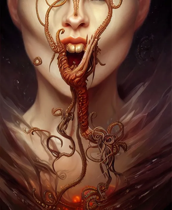 Prompt: eldritch horror, trending on artstation, portrait, digital art by artgerm and karol bak