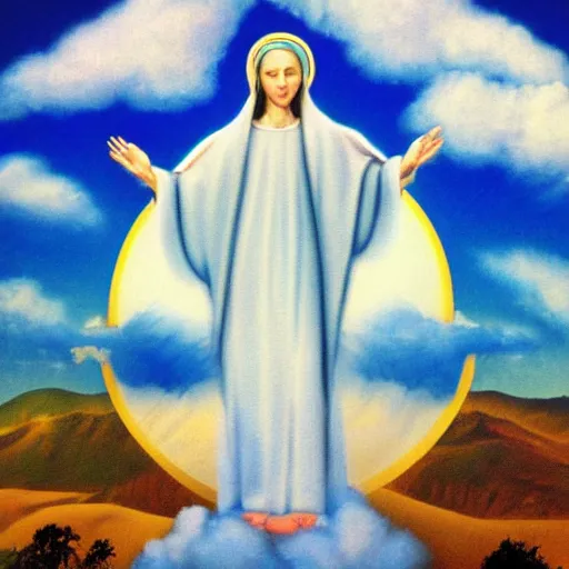 Image similar to clouds shaped like virgin mary