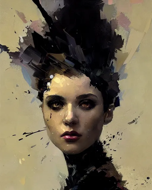 Prompt: ashes crystal, female portrait, fierce, scattered, black smoke, intricate background, cast shadows, impressionistic oil painting by alexi zaitsev, malcom liepke, ilya kuvshinov, craig mullins, melinda matyas, thomas kinkade, victo ngai, denis sarazhin. fractal leaves, masterpiece