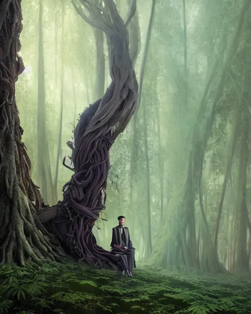 Prompt: highly detailed surreal vfx portrait of a cursed crown in a shadowy forest by a willow tree, stephen bliss, unreal engine, greg rutkowski, loish, rhads, beeple, makoto shinkai and lois van baarle, ilya kuvshinov, rossdraws, tom bagshaw, alphonse mucha, global illumination, detailed and intricate environment