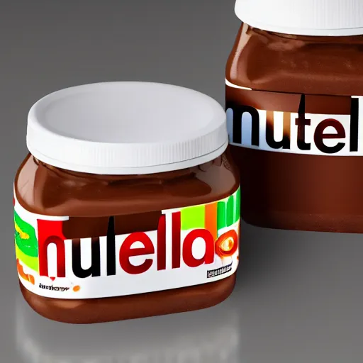 Prompt: nutella jar designed by the company apple