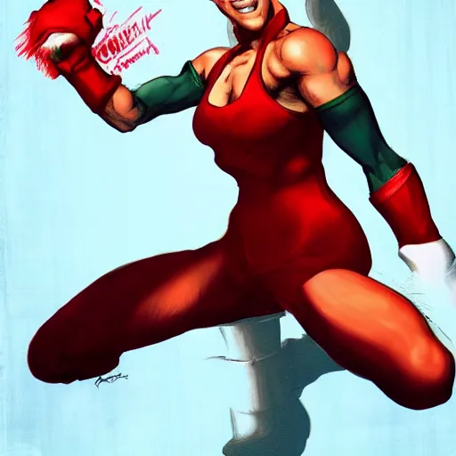 Image similar to cammy street fighter concept art by mars ravelo