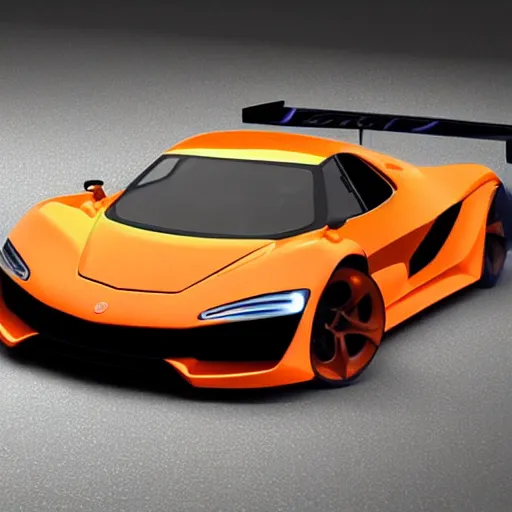 Prompt: ! dream render of futuristic supercar, realistic, detailed