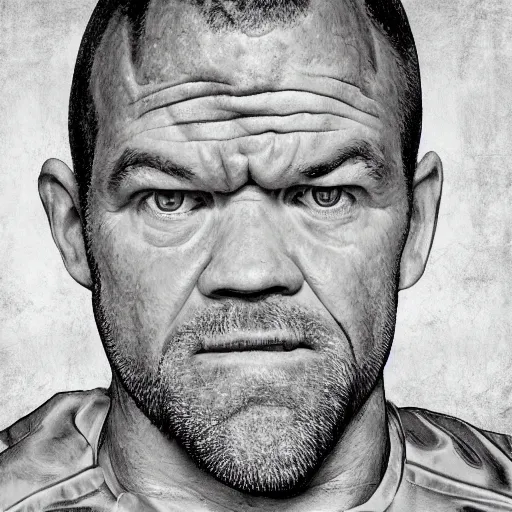 Image similar to jocko willink, black and white, digital art