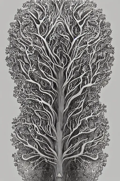 Prompt: a tree, drawn in a book cover, intricate, elegant, highly detailed, smooth, sharp focus, artstation