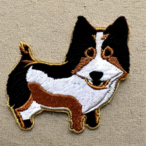 Image similar to embroidery patch of a shetland sheepdog