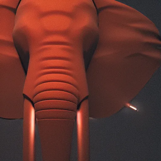 Image similar to elephant imbued with electricity, spotlight + subsurface scattering + octane render