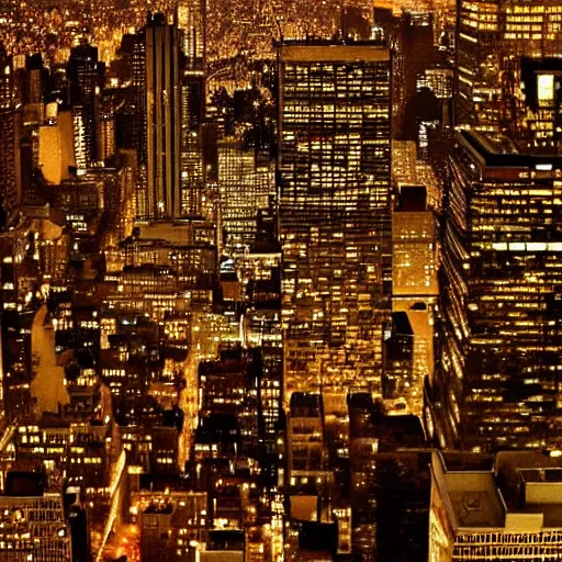 Image similar to a aesthetic beautiful photo of new york city at night from the ground