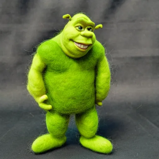 Image similar to shrek needle felted + needle felting art