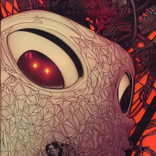 Image similar to portrait closeup of crazy marshmello singer, symmetrical, by yoichi hatakenaka, masamune shirow, josan gonzales and dan mumford, ayami kojima, takato yamamoto, barclay shaw, karol bak, yukito kishiro