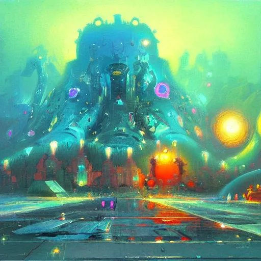 Prompt: a beautiful painting representative of the art style of paul lehr