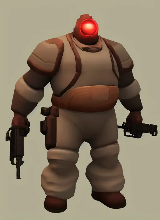 Image similar to heavy weapons guy, team fortress 2, source engine, detailed render