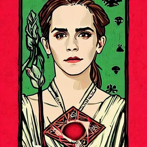 Image similar to Tarot card of Emma Watson