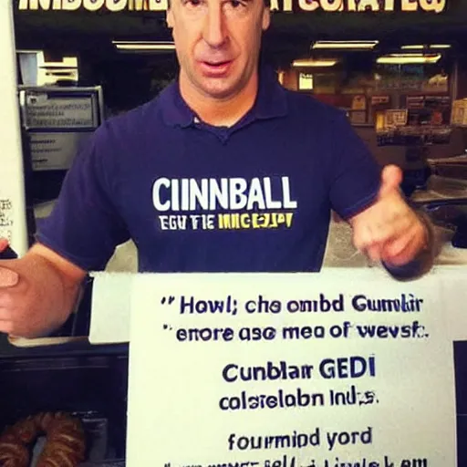 Image similar to saul goodman working at cinnabon, better call saul