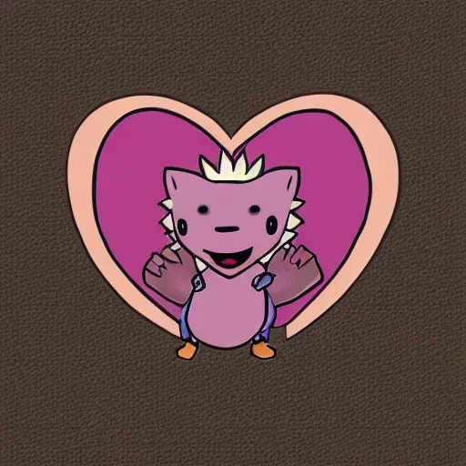 Image similar to cute hedgehog heart love cute adorable emote twitch waving lineart