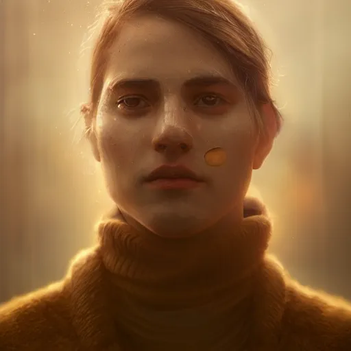 Prompt: lufi in real life, face centered portrait, Confident, fog, rain, volumetric lighting, beautiful, golden hour, sharp focus, ultra detailed, cgsociety by Leesha Hannigan, Ross Tran, Thierry Doizon, Kai Carpenter,Ignacio Fernández Ríos