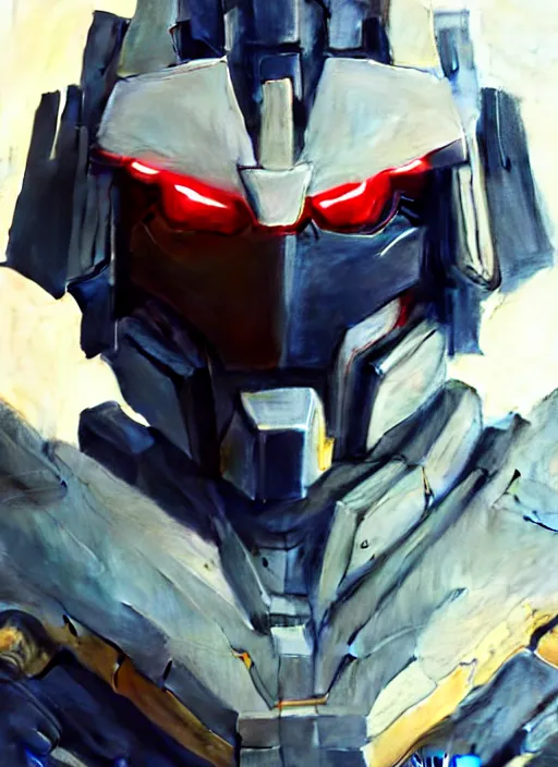 Image similar to portrait epic gundam helmet. highly detailed, digital painting, concept art, smooth, sharp focus, illustration, art by greg rutkowski