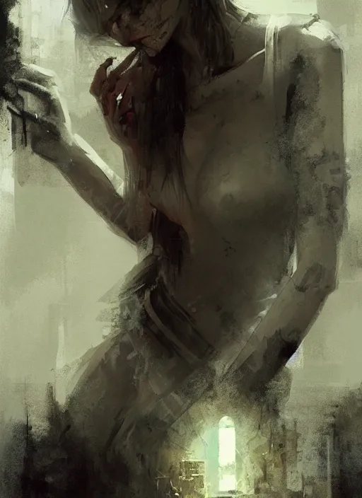 Image similar to monster, beautiful face, rule of thirds, intricate outfit, spotlight, by greg rutkowski, by jeremy mann, digital painting