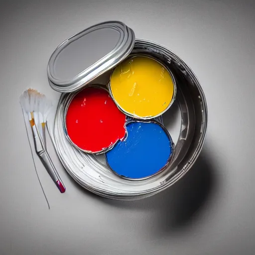 Image similar to can of paint, modern, professional photography, studio lighting