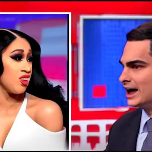 Ben Shapiro Debating Cardi B Live News Broadcast On | Stable Diffusion ...