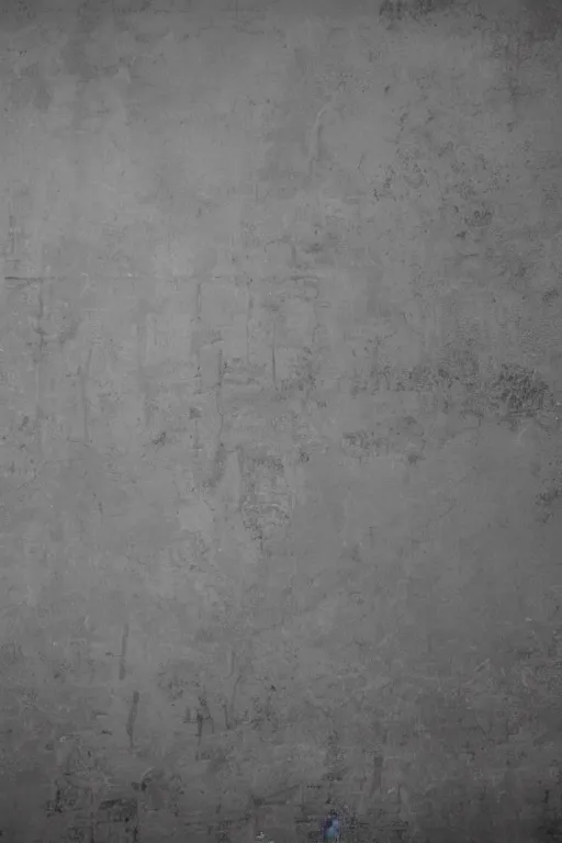 Image similar to studio backdrop, solid gray, paint stained concrete, random words, monochrome