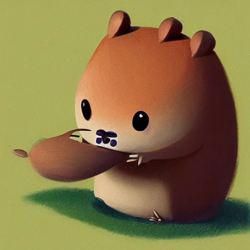 Prompt: goro fujita ilustration a happy beaver, simple drawing by goro fujita, painting by goro fujita, sharp focus, highly detailed, artstation