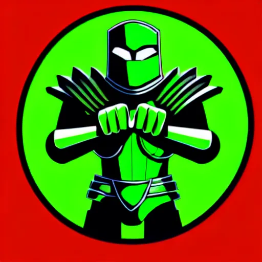 Image similar to a picture of a giant armour green man with his fist up, vector art by mor than, low angle, trending on deviantart, mingei, flat shading, prerendered graphics, marvel comics