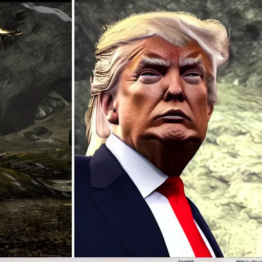 Prompt: Donald Trump in Skyrim