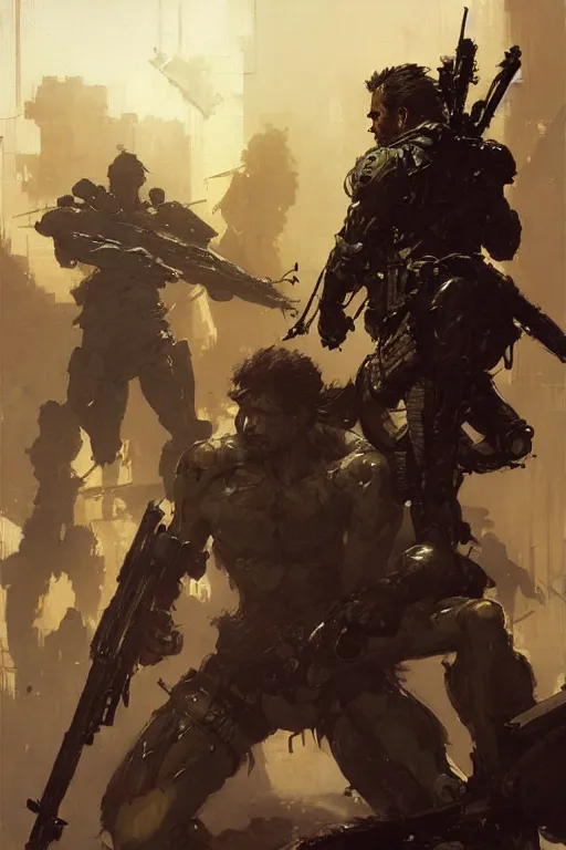 Image similar to metal gear boss dnd, painting by gaston bussiere, craig mullins, greg rutkowski, yoji shinkawa