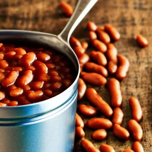 Image similar to a can of baked beans. a man of baked means. a fan of baked beans.