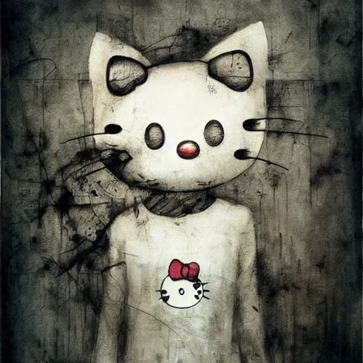 Image similar to Hello Kitty, artwork by Eric Lacombe,