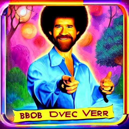 Image similar to bob ross disco fever