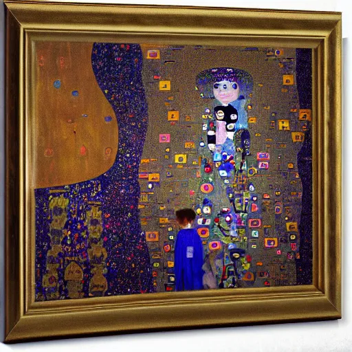 Prompt: the world of dreams inside the head of a kid by gustav klimt