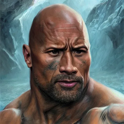 Image similar to dwayne johnson as berserker old half shark half man with a large scar across his eye | cinematic lighting | award - winning | closeup portrait | by donato giancola and mandy jurgens and charlie bowater | featured on artstation | pencil sketch