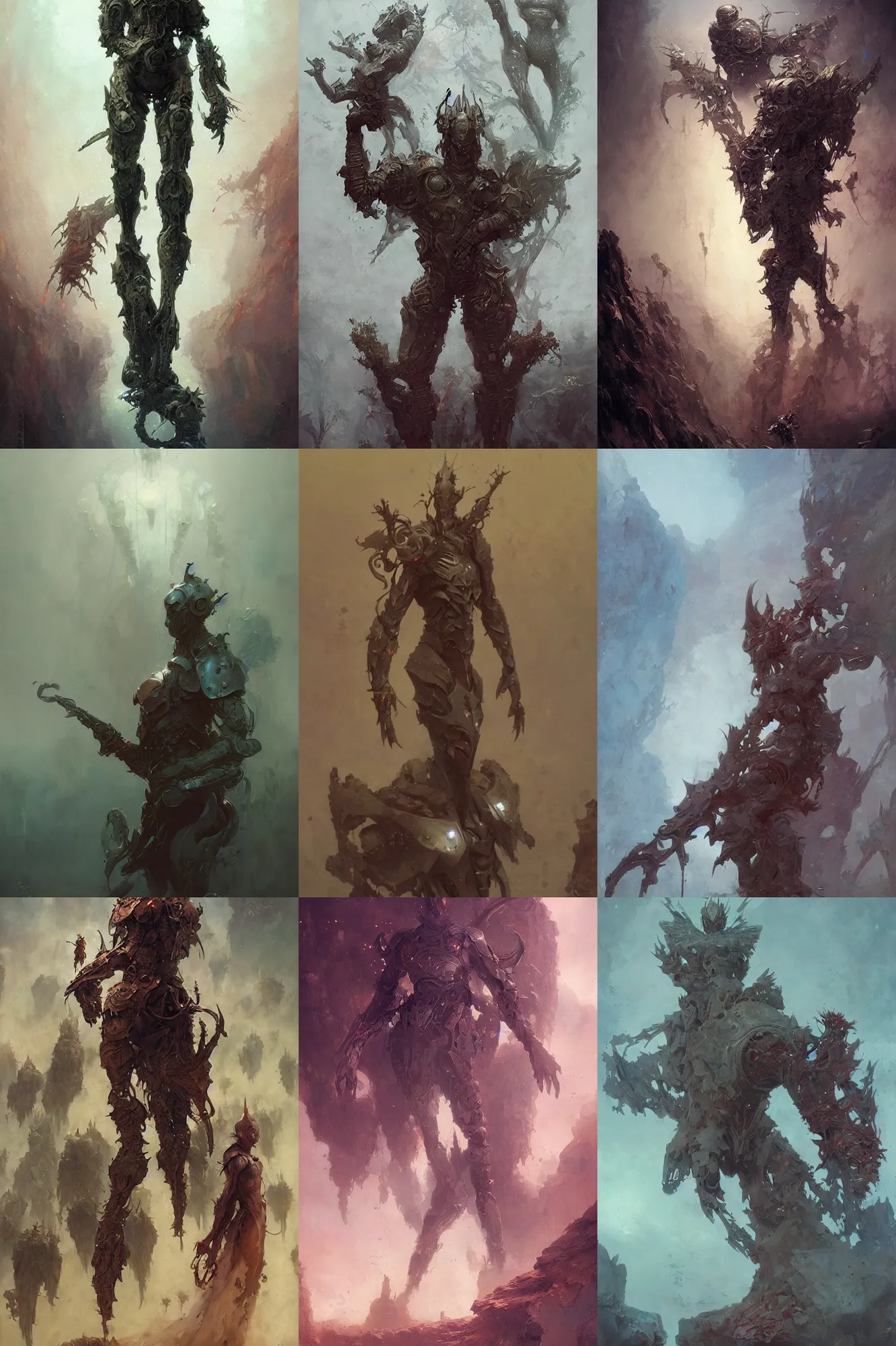 Prompt: male full body organic armor, fantasy, art by sabbas apterus, beksinski, peter mohrbacher, ruan jia, marc simonetti, ayami kojima, cedric peyravernay, victo ngai