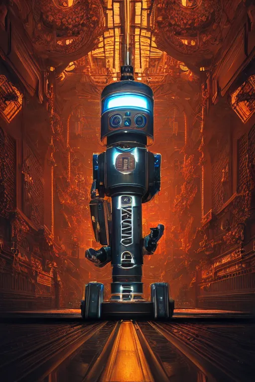 Image similar to antropoid robot with houdini effects kodachrome 2 d 3 d ray tracing global illumination insanely detailed and intricate, hypermaximalist, elegant, ornate, movie atmosphere, movie lights, 8 k, light effect, rtx on, trending on artstation, by kilian eng, lee madgwick, bastien lecouffe - deharme