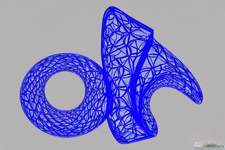 Prompt: abstract in style of hidden fractal klein bottle