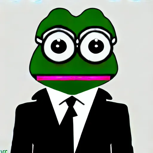 Image similar to realistic pepe the investor